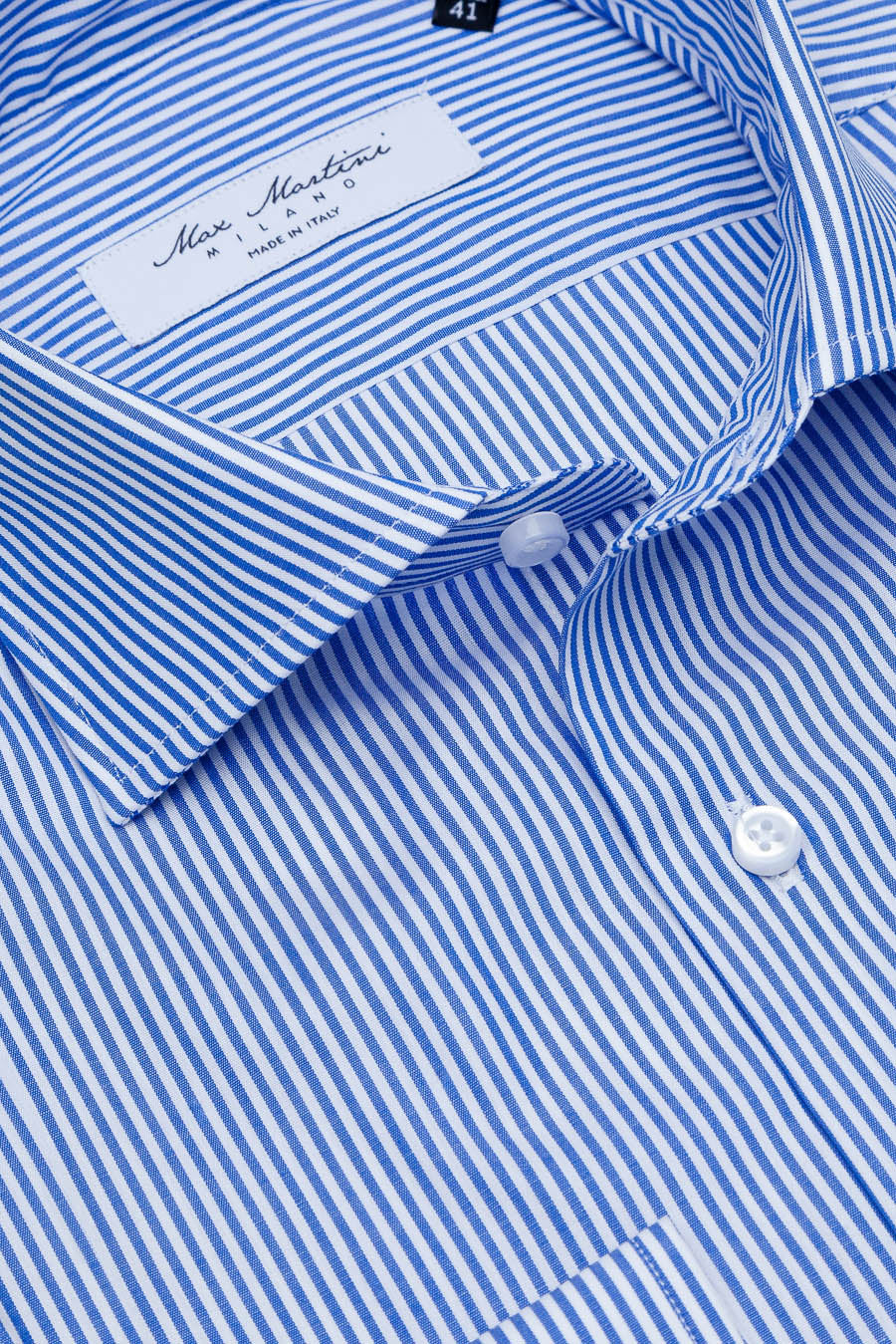 Camisa no-iron con rayas azules