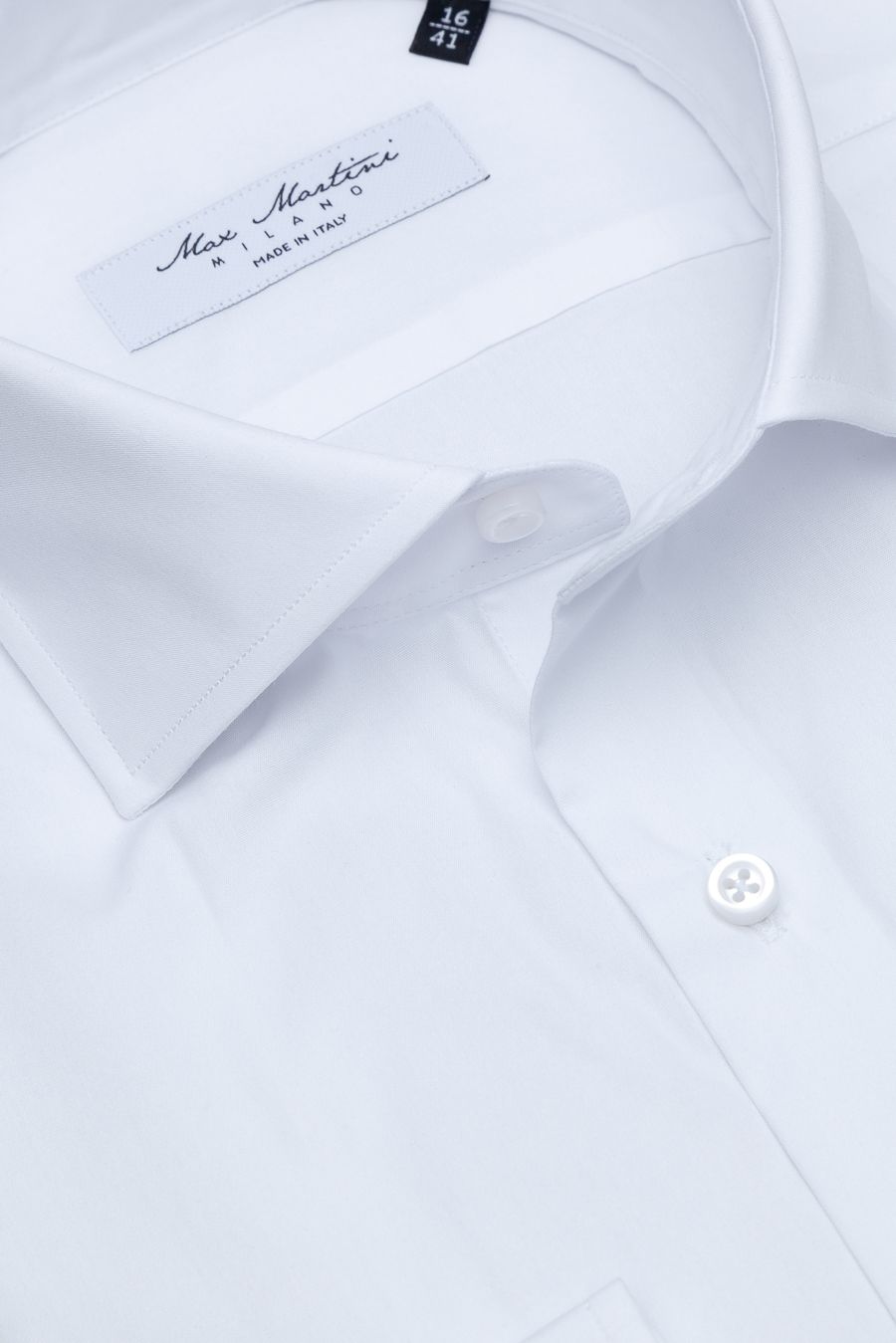 Camisa de popelina de algodón blanca