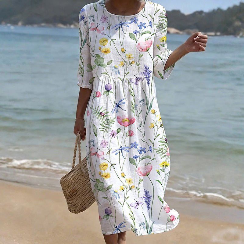 Vestido Carmen — Midi Floral