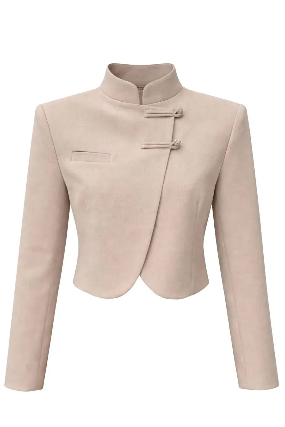 Blazer corto de cuello mao