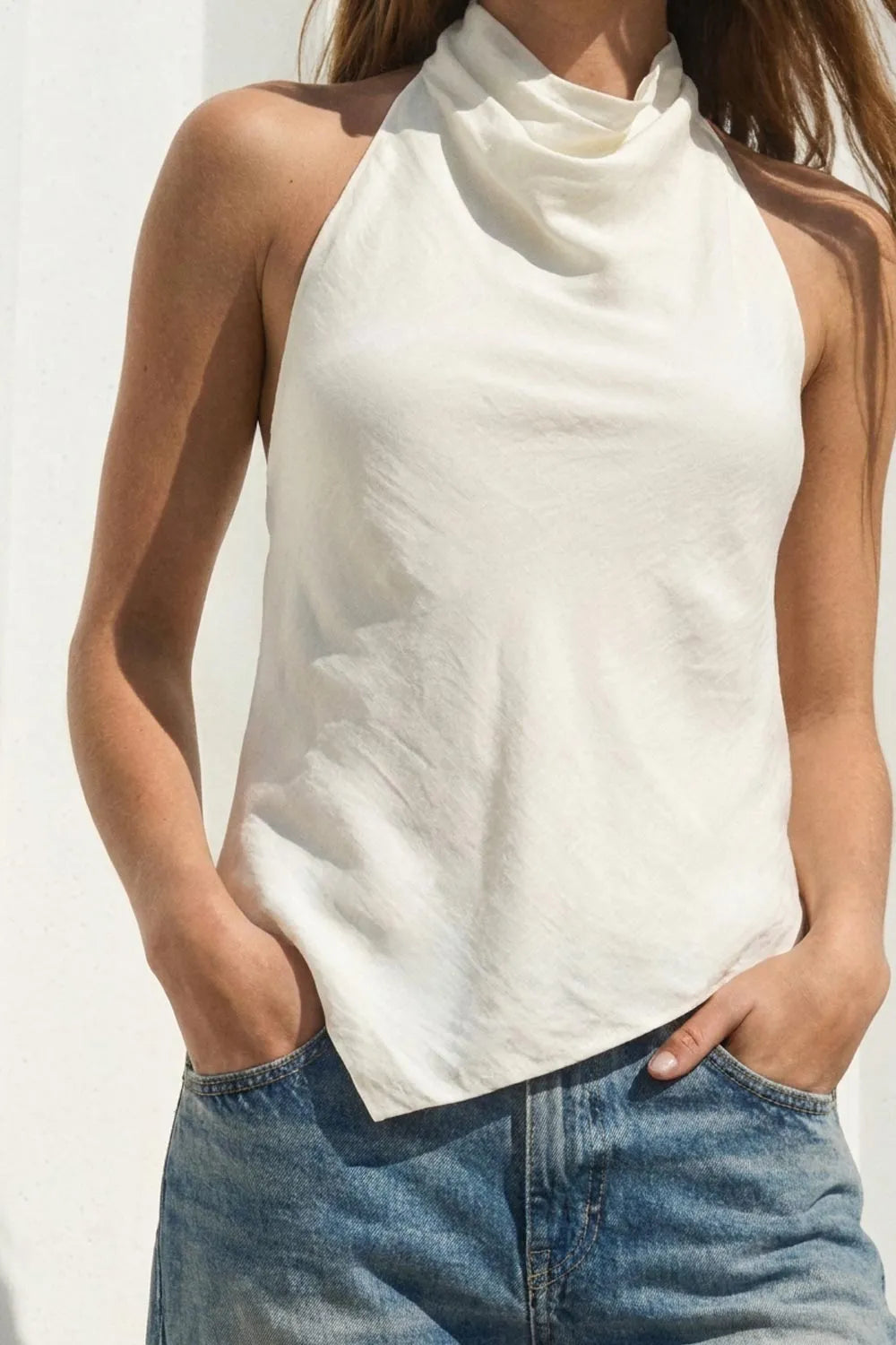 Blusa Monara asimétrica