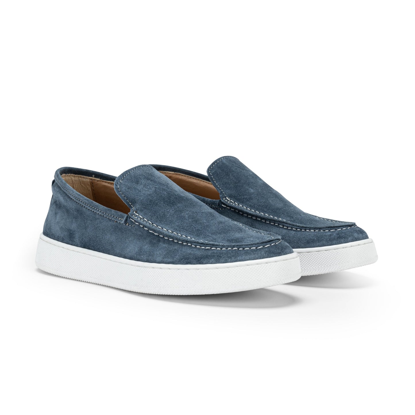 Mocasines para Hombre en Ante Azul Royal