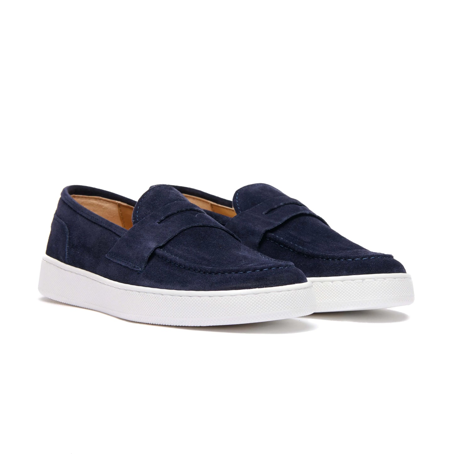 Mocasines para Hombre en Ante Azul