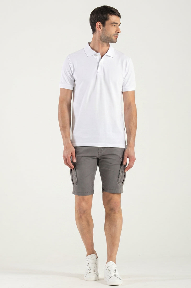 Bermudas hombre con bolsillos grises
