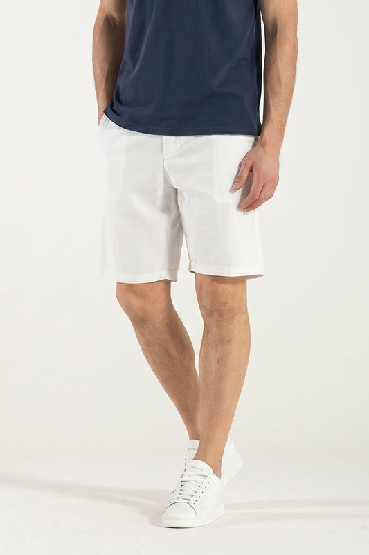 Bermudas Man Lino White
