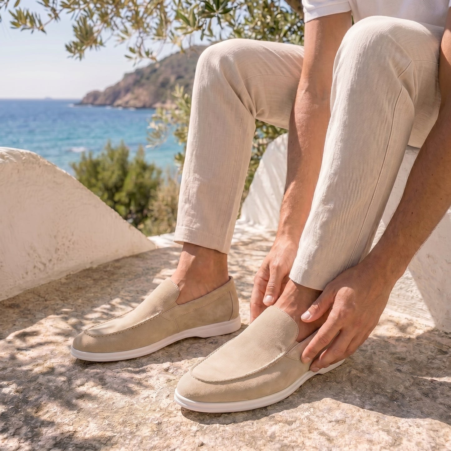 Mocasines de primera calidad St.Tropez Beige