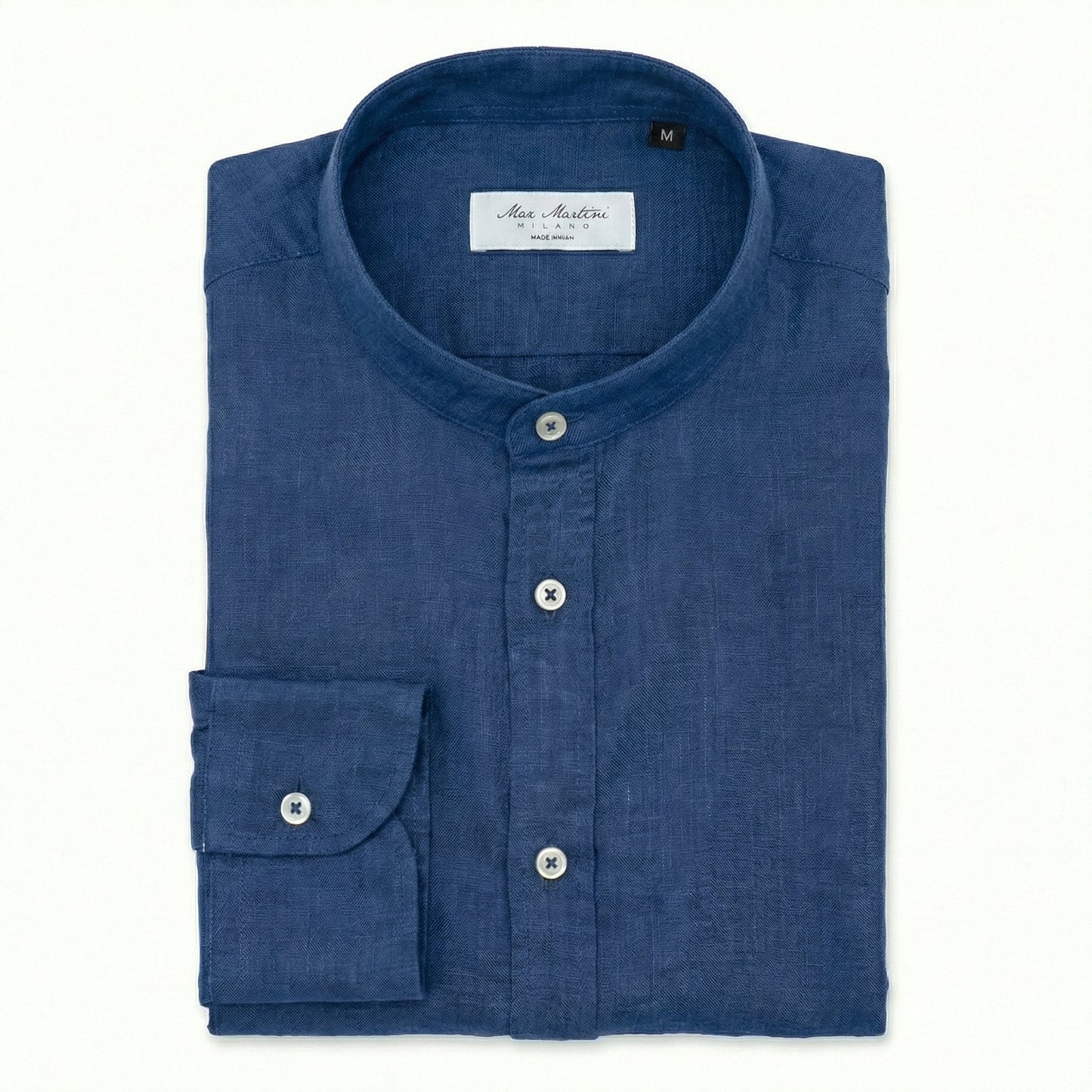 Camisa Puro Lino Azul Mao