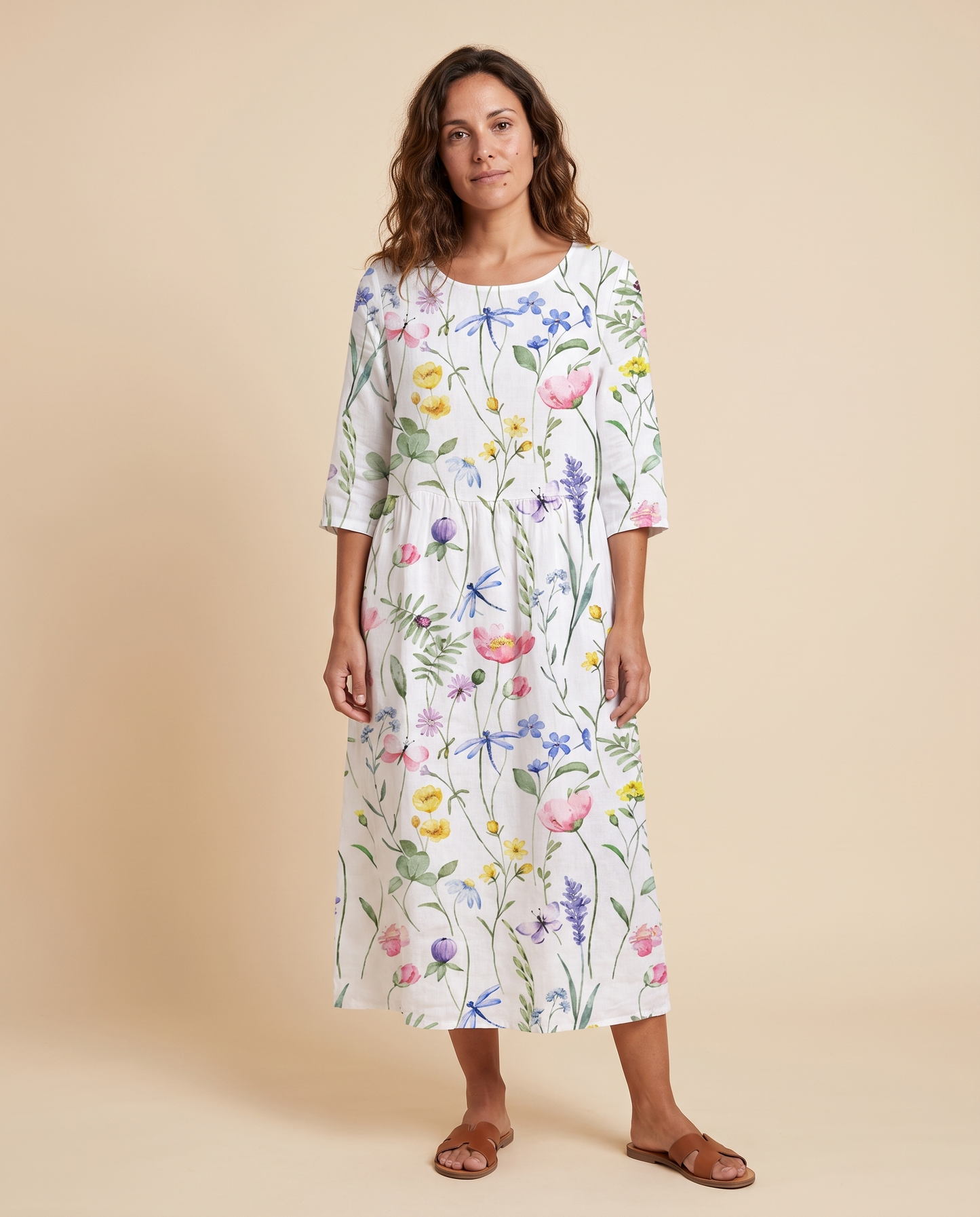 Vestido Carmen — Midi Floral