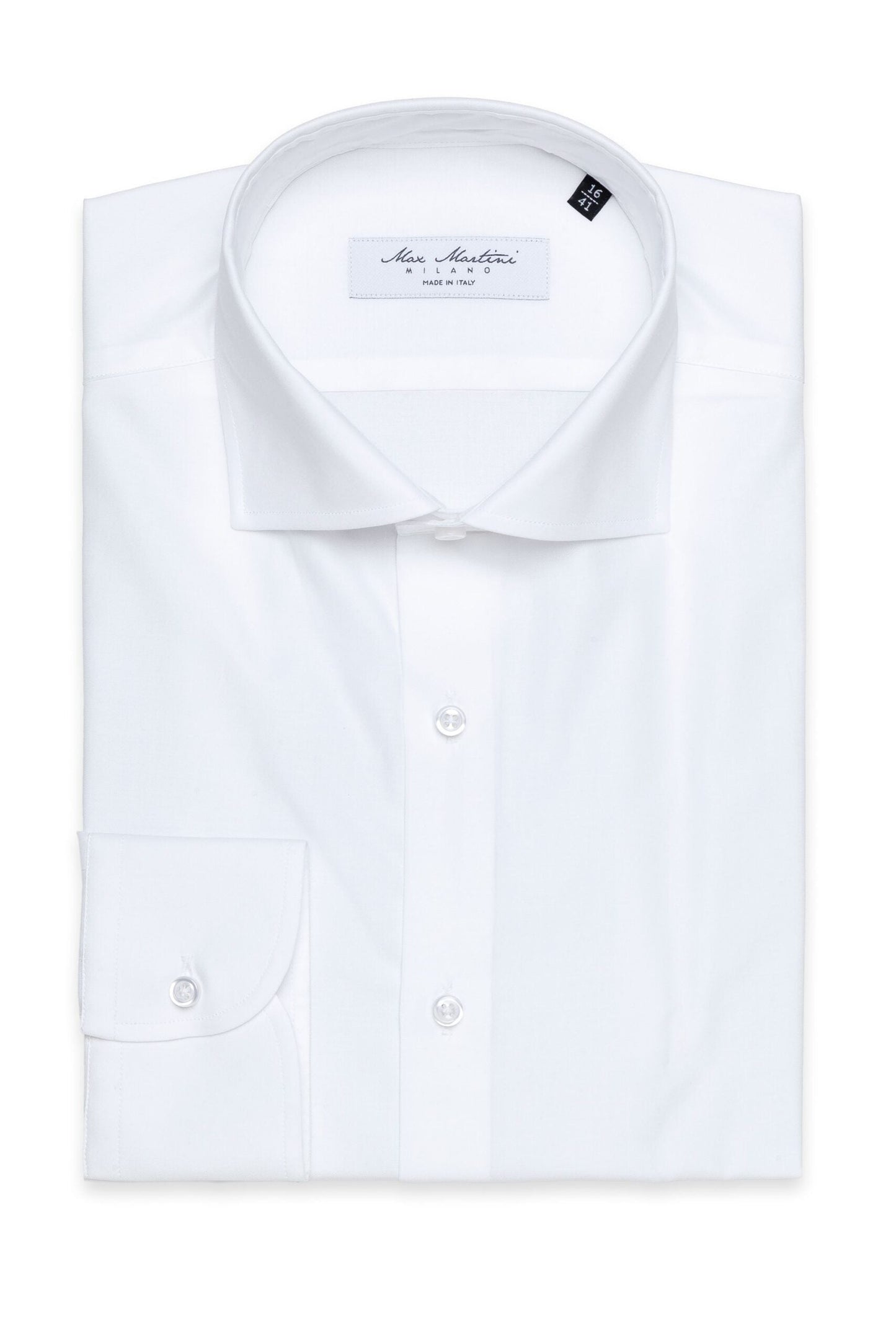 Camisa de popelina de algodón blanca