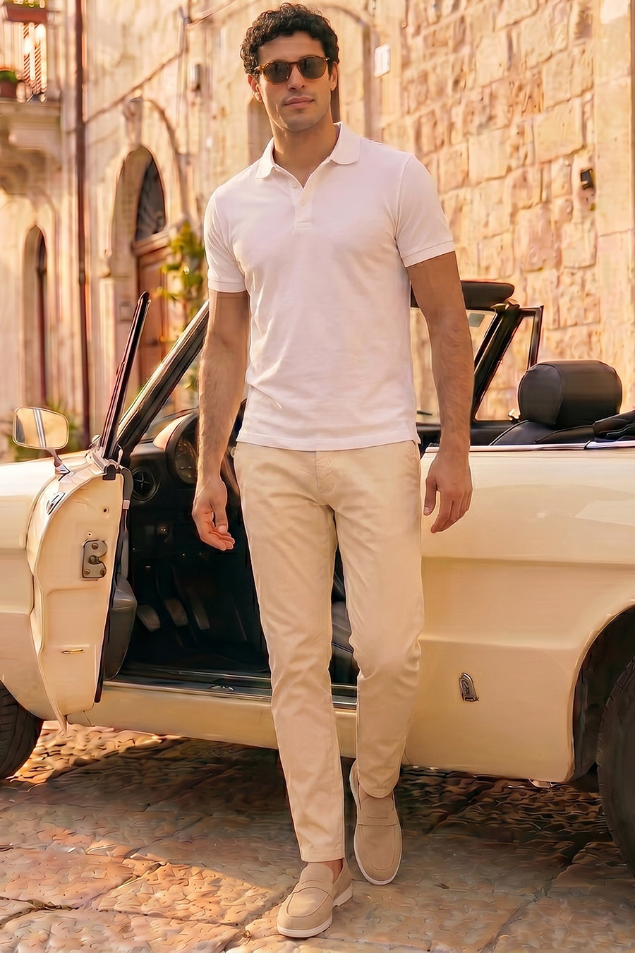 Polo manga corta blanco