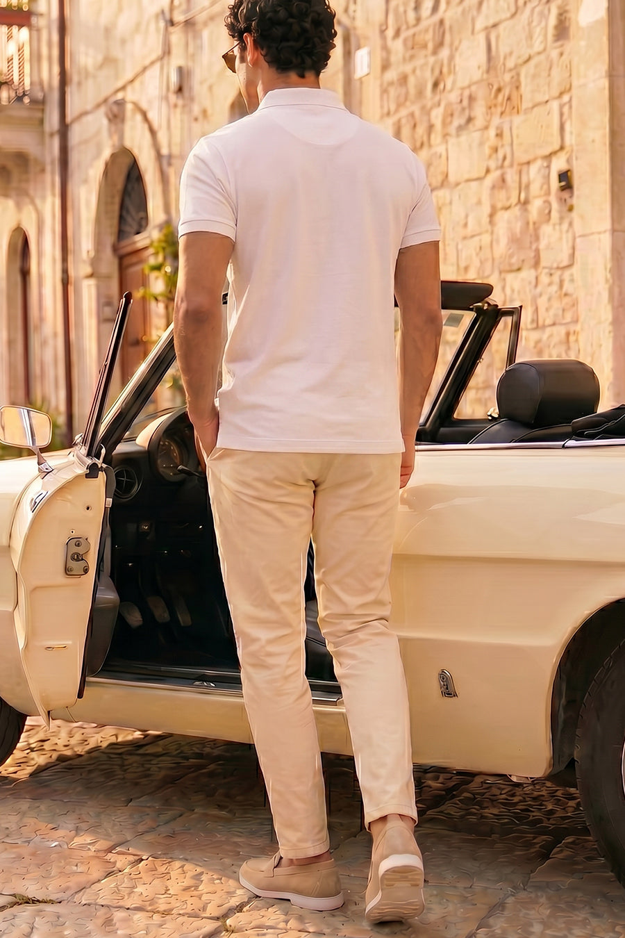 Polo manga corta blanco